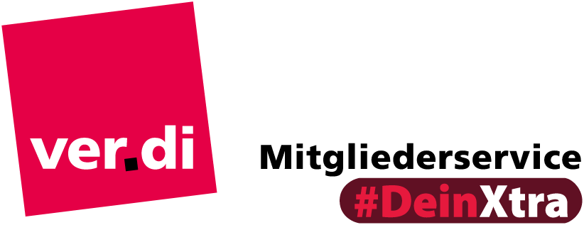 Logo des ver.di Mitgliederservice - #DeinXtra Logo des ver.di Mitgliederservice - #DeinXtra